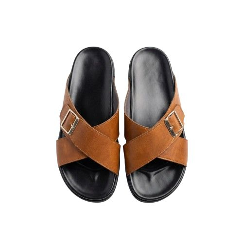 Classic Buckle Cross Strap Sandals