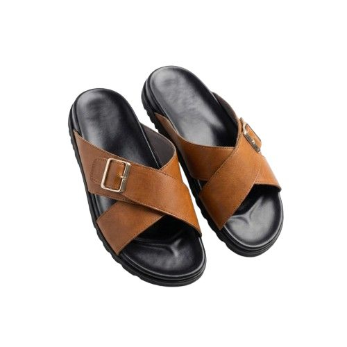 Classic Buckle Cross Strap Sandals