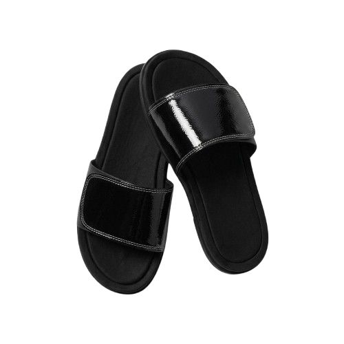 Black Casual Comfort Slides for Everyday Wear
