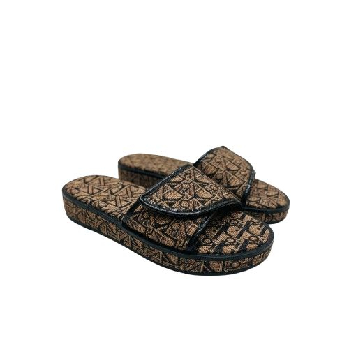 Monogram Patterned Slide Sandals