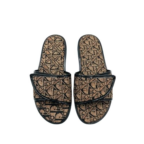 Monogram Patterned Slide Sandals