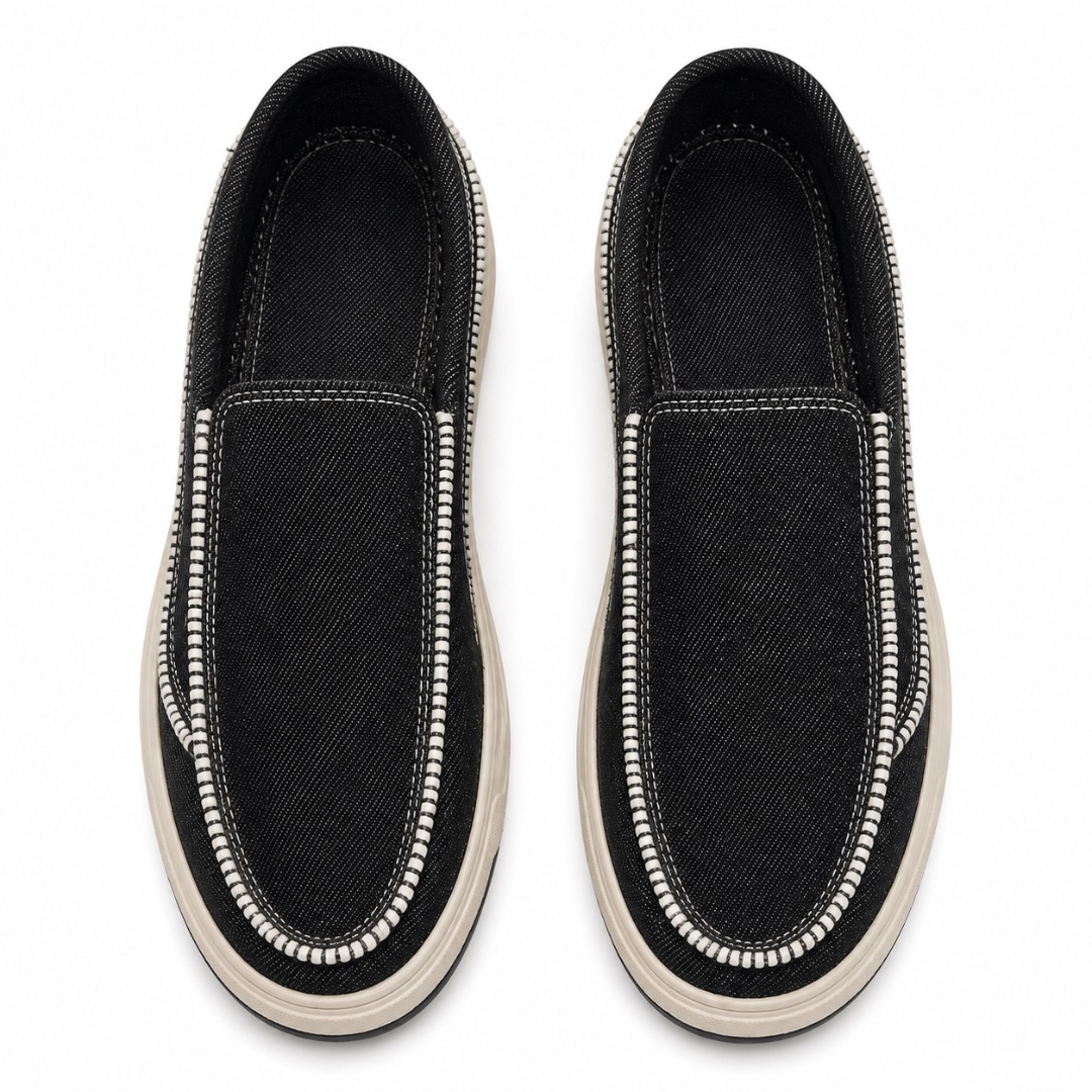 Classic Black Casual Slip On Mens Loafer