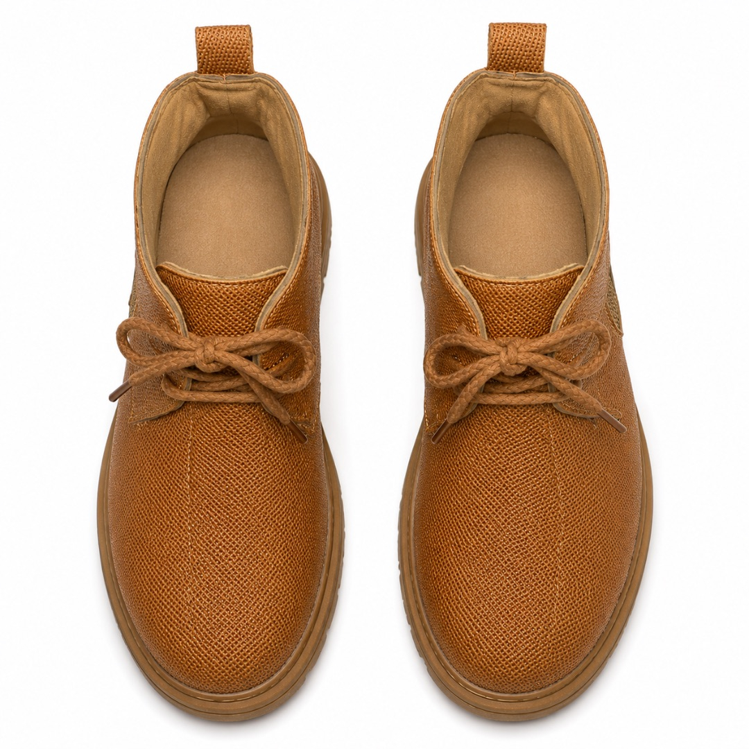 Brown Casual Lace Up Mens Ankle Boot