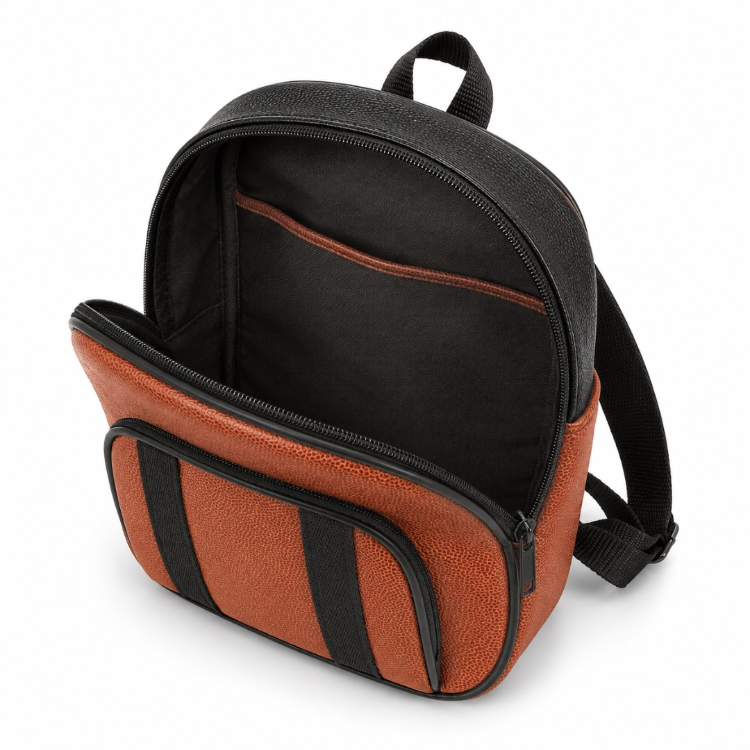 Luxury Brown Textured Mini Backpack  for Men and Women