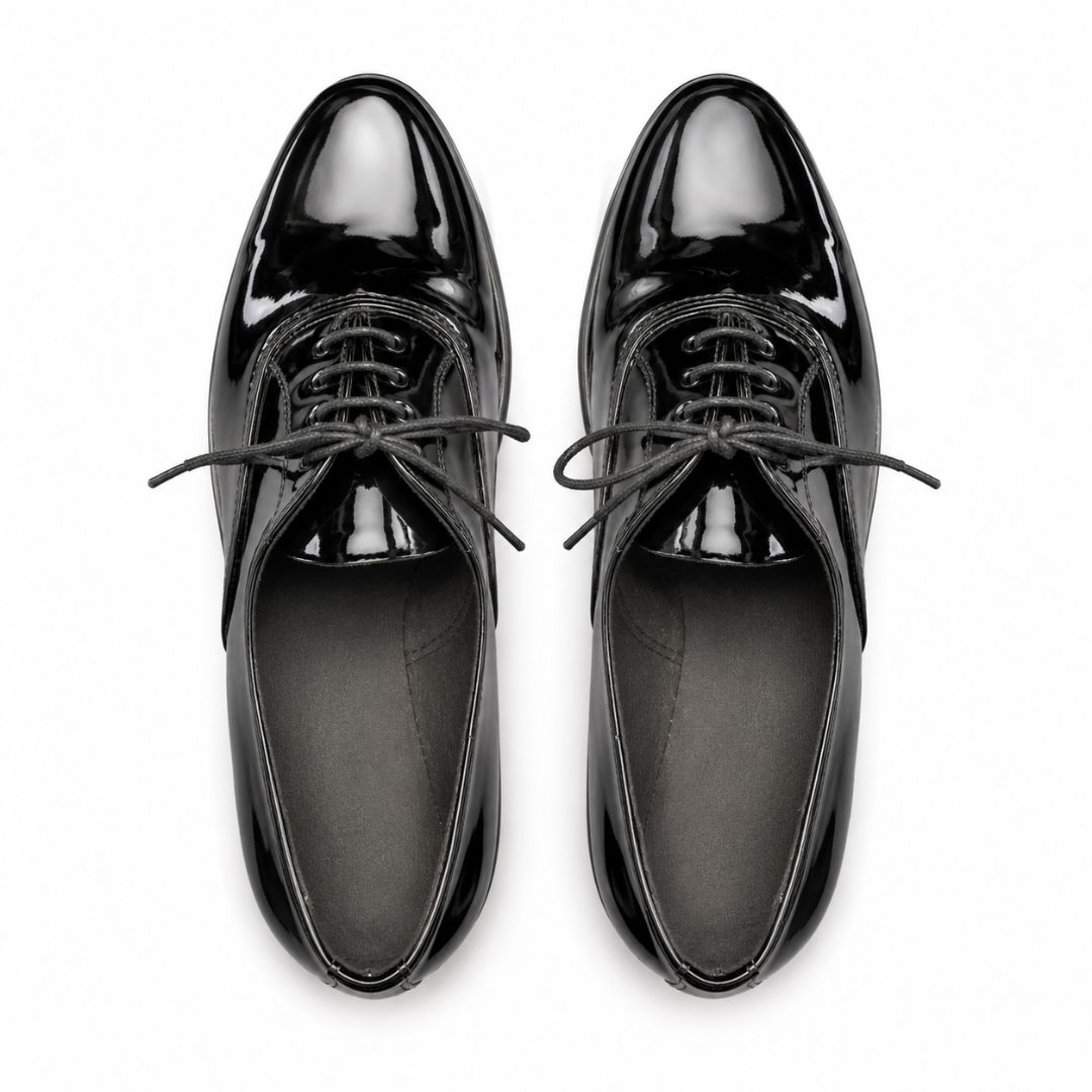 Classic Black Patent Leather Oxford Shoes
