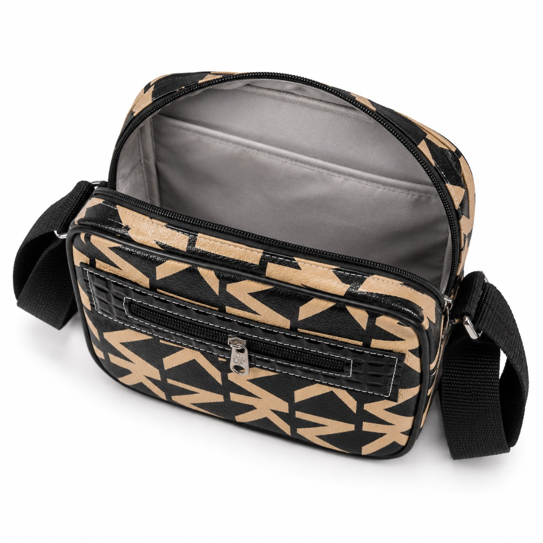 Luxury Geometric Pattern Crossbody Shoulder Bag for Men