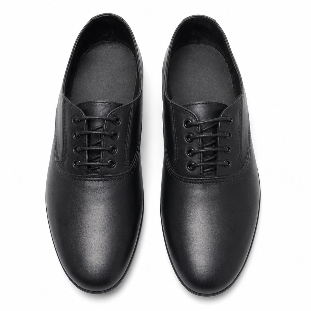Classic Matte Black Derby Shoes