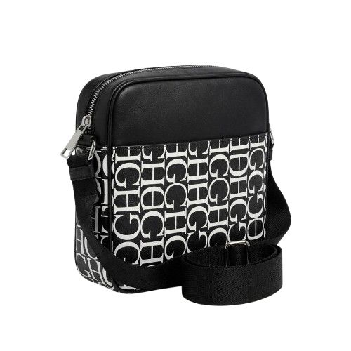 Black and White Patterned Crossbody Bag