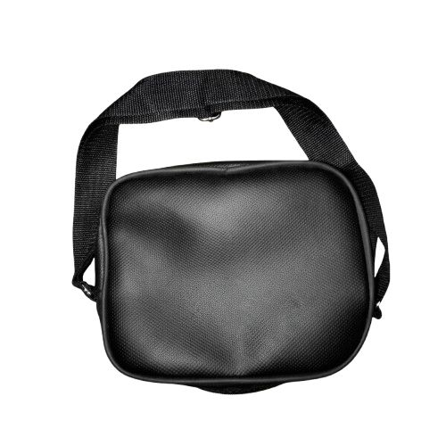 Black Embossed Crocodile Messenger Bag
