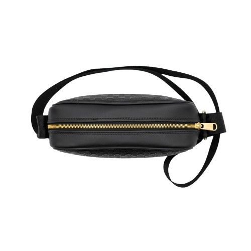 Slim Crossbody Bag with Textured Design and Adjustable Strap