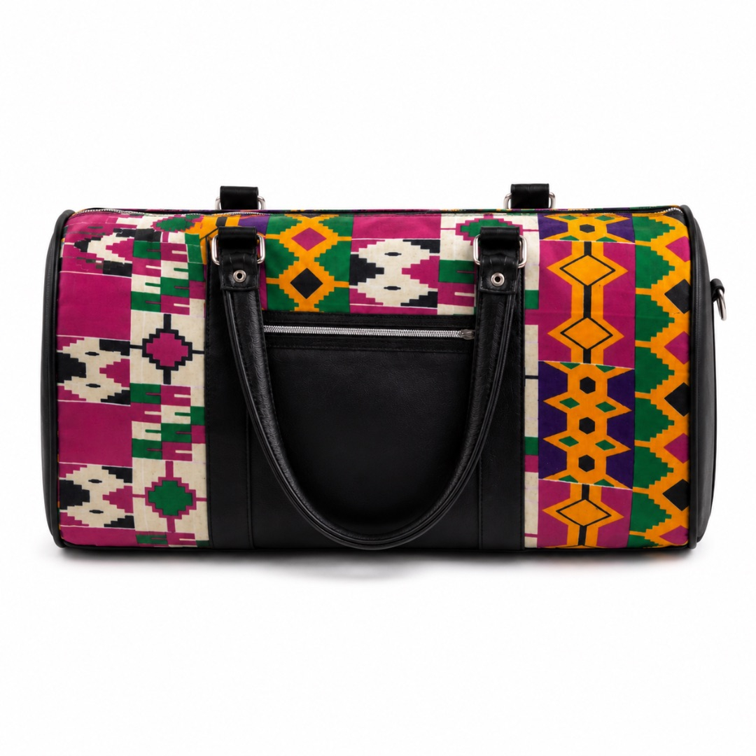 Luxury Multicolor African Print Travel Duffel Bag
