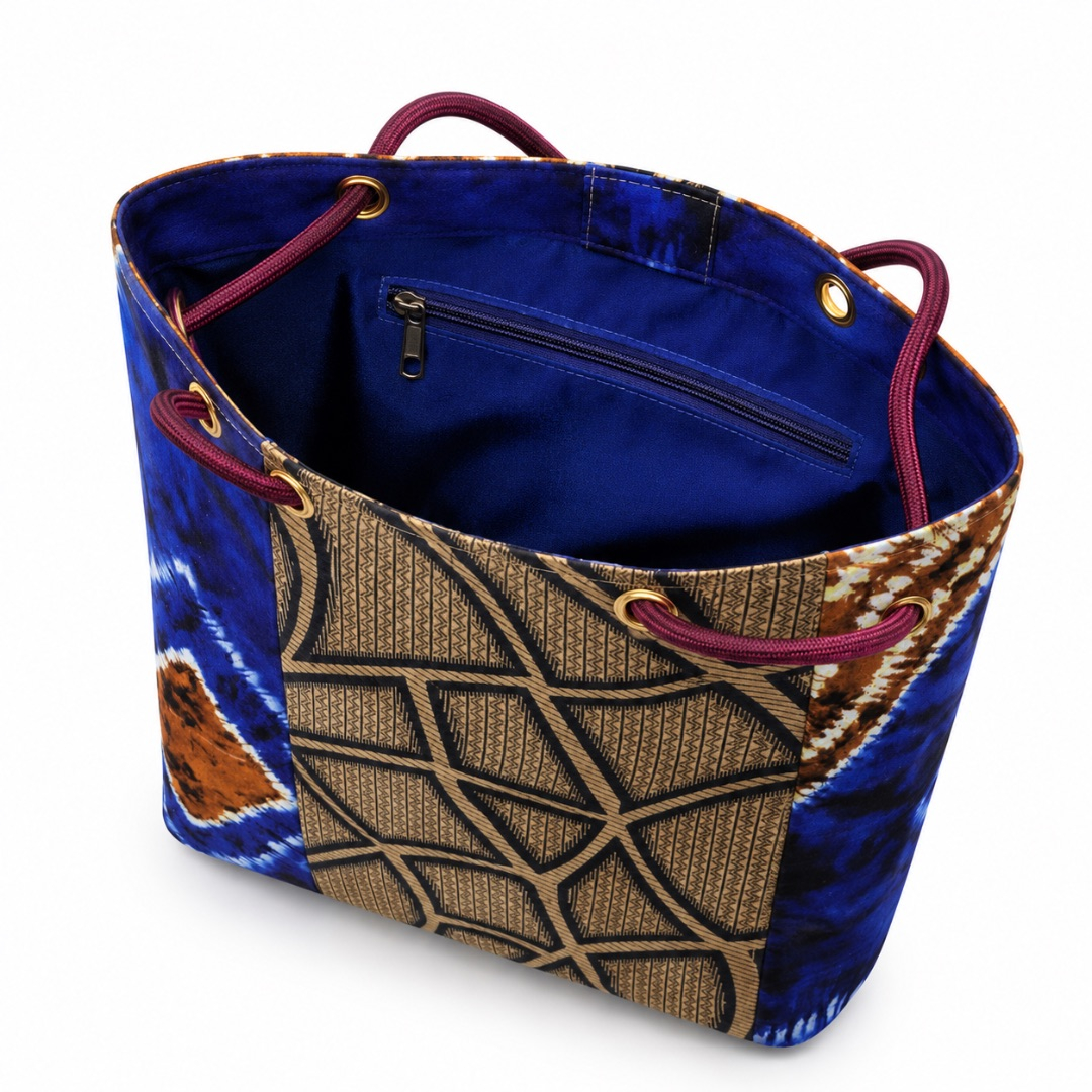 Luxury African Print Hand Carry Tote Bag