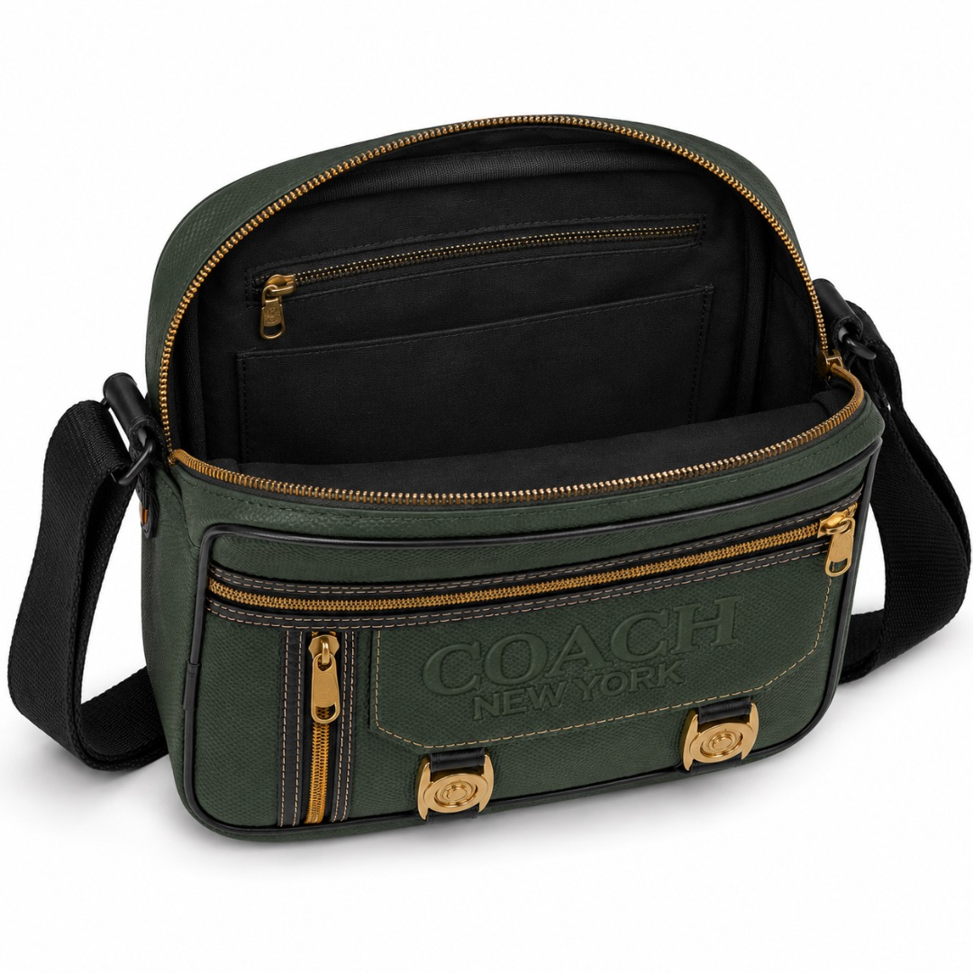 Luxury Green Crossbody Messenger Bag