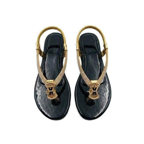Womens Gold Embellished Sandals