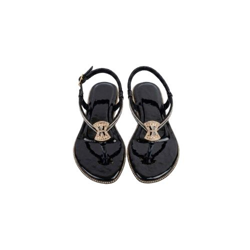 Black Embellished Sandals