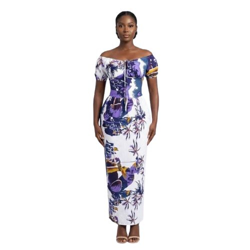 Floral OffShoulder Womens Dress