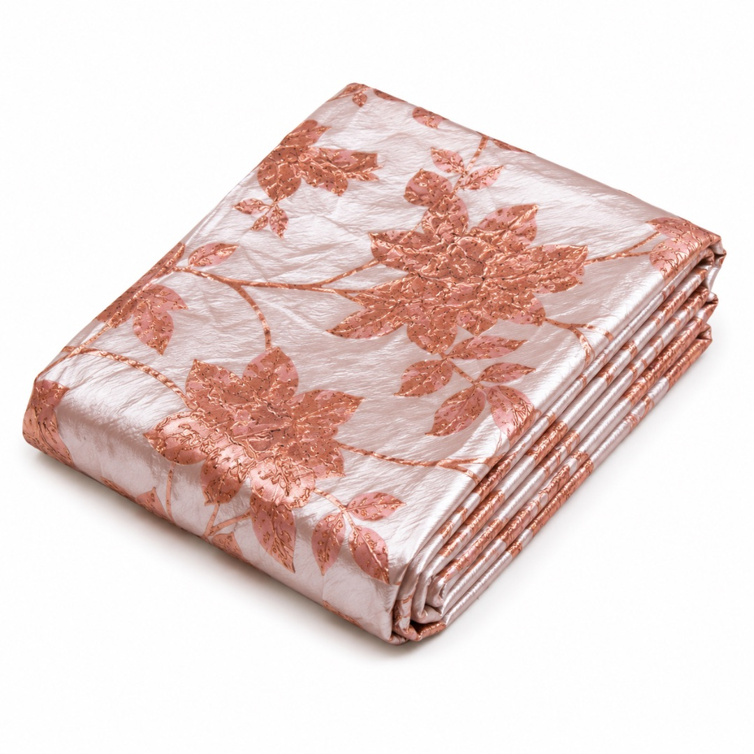 Luxury Blush Pink Floral Brocade Fabric Material
