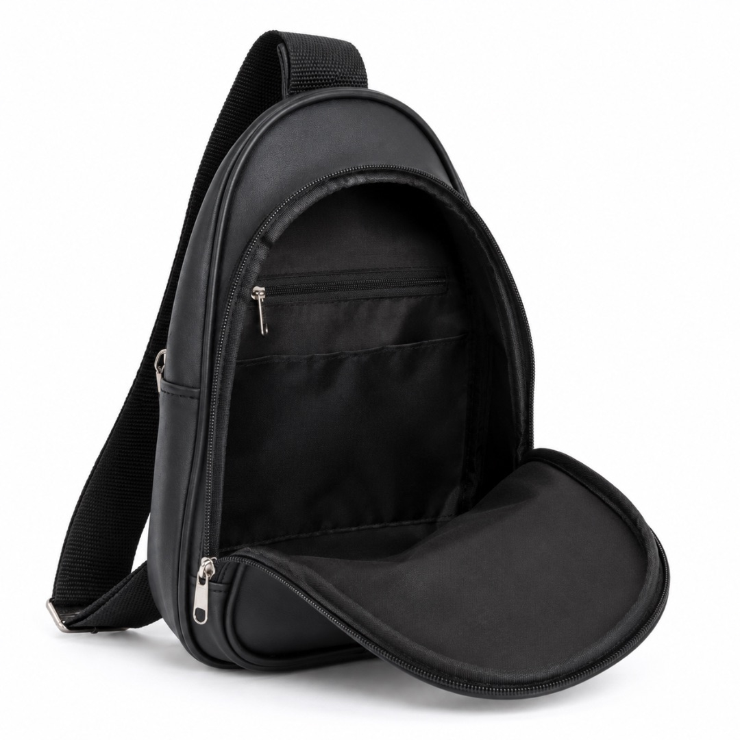 Black Vintage Rodeo Print Crossbody Backpack