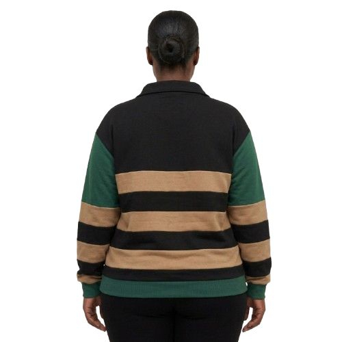 Unisex Alpine Crest Quarter Zip Color Block Rugby Sweatshirt