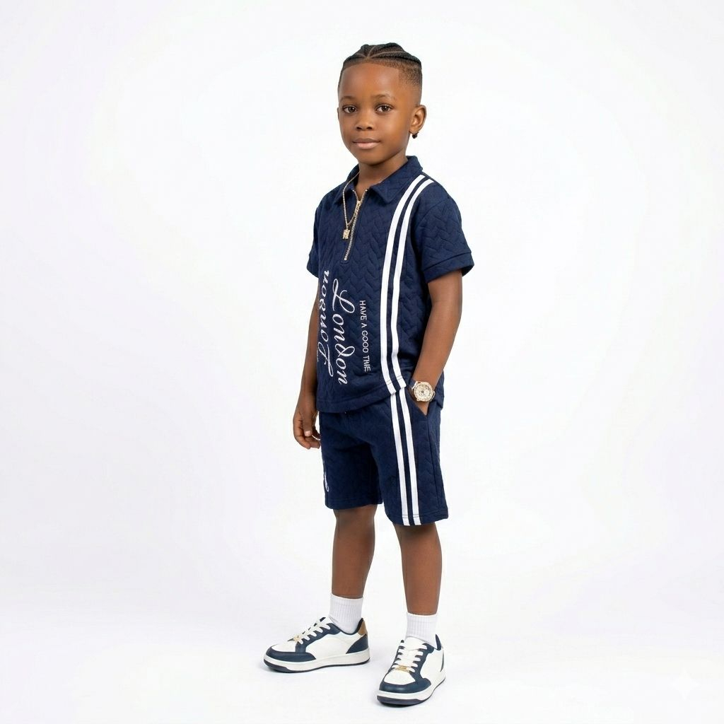 Navy Quilted London Sport Set