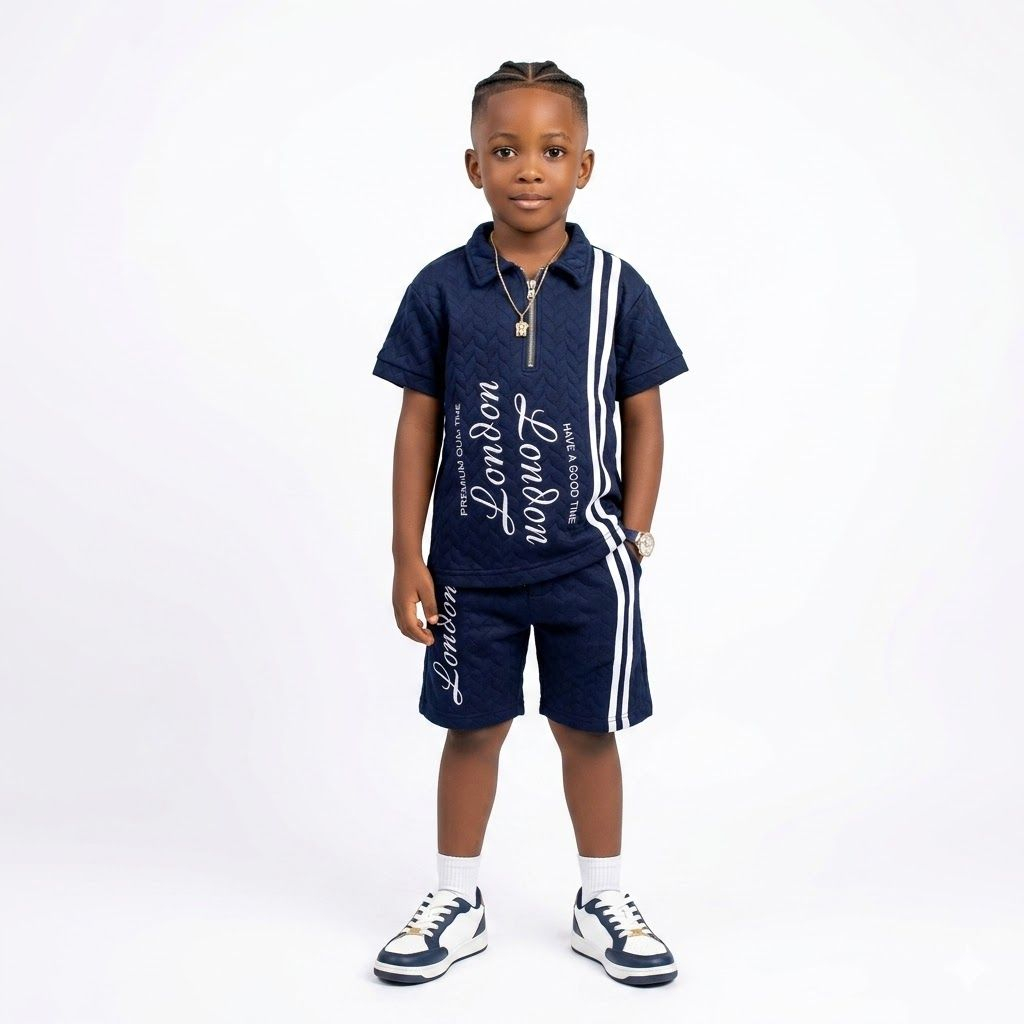 Navy Quilted London Sport Set
