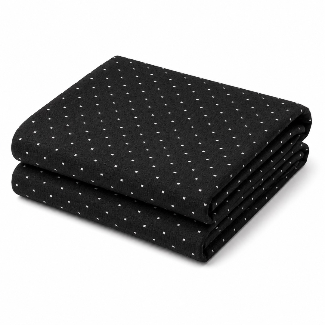 Black Patterned Designer Clothing Fabric Material