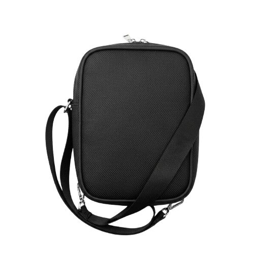 Premium Leather Crossbody Messenger Bag with Front Zip Pocket