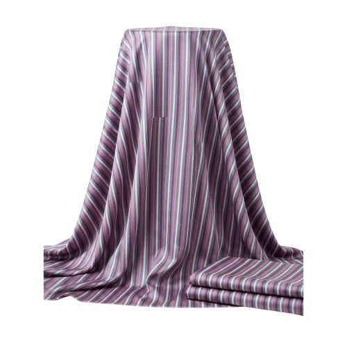 Multicolor Vertical Stripe Soft Satin Fabric