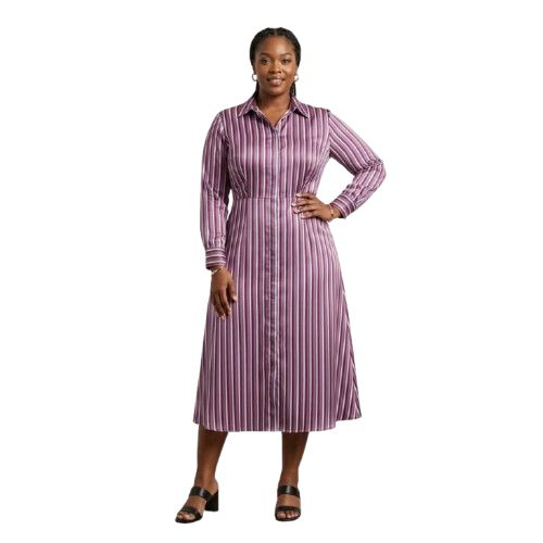 Multicolor Vertical Stripe Soft Satin Fabric