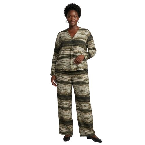 Earth Tone Abstract Striated Print Fabric