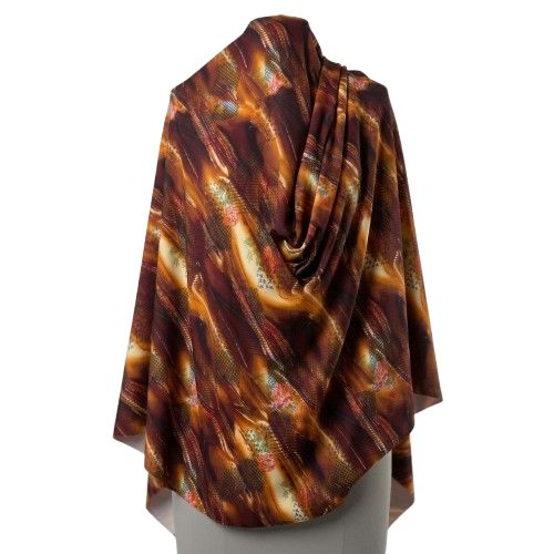 Abstract Floral and Geometric Multi Toned Apparel Fabric