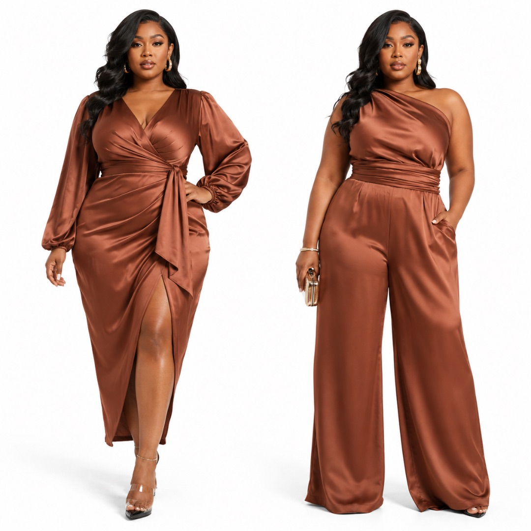 Luxury Chocolate Brown Satin Fabric