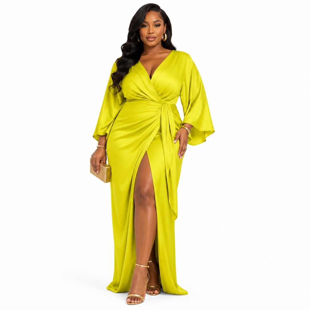 Luxury Lime Green Satin Fabric
