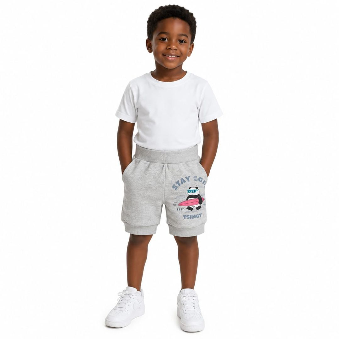 Elastic Waist Casual Sweat Shorts for Boys and Girls