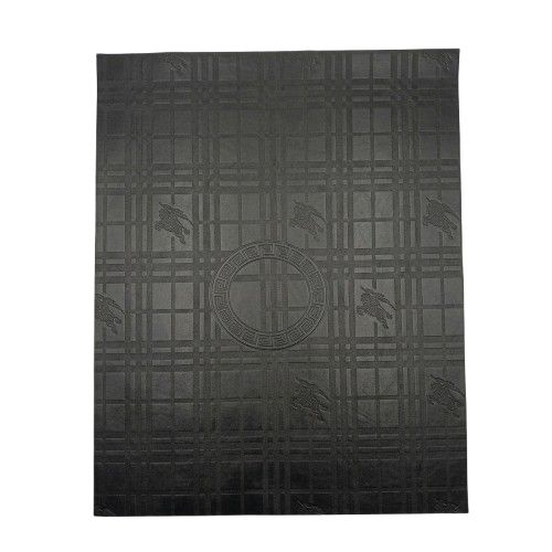 Black Plaid and Crest Utility Fabric Panel