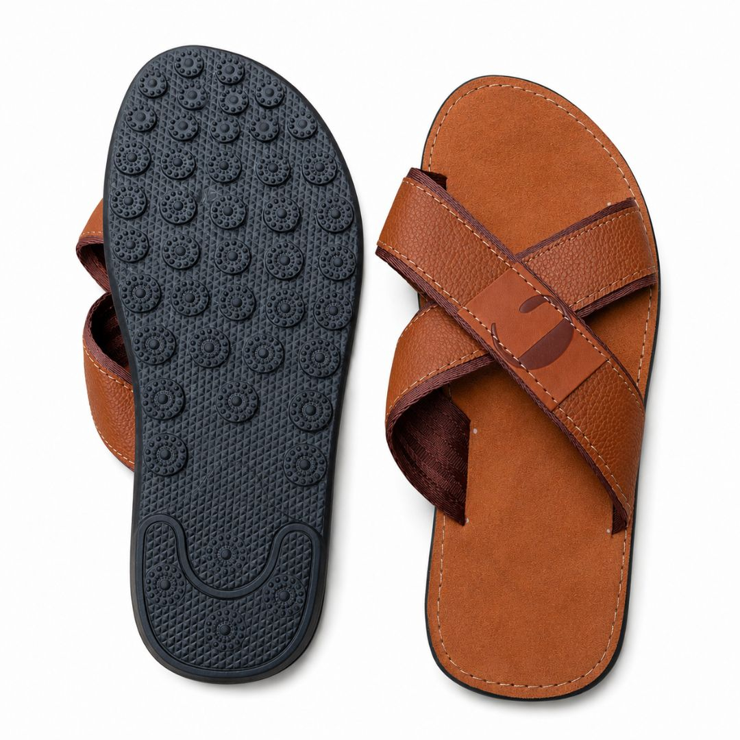 Men Tan Leather Style Palms