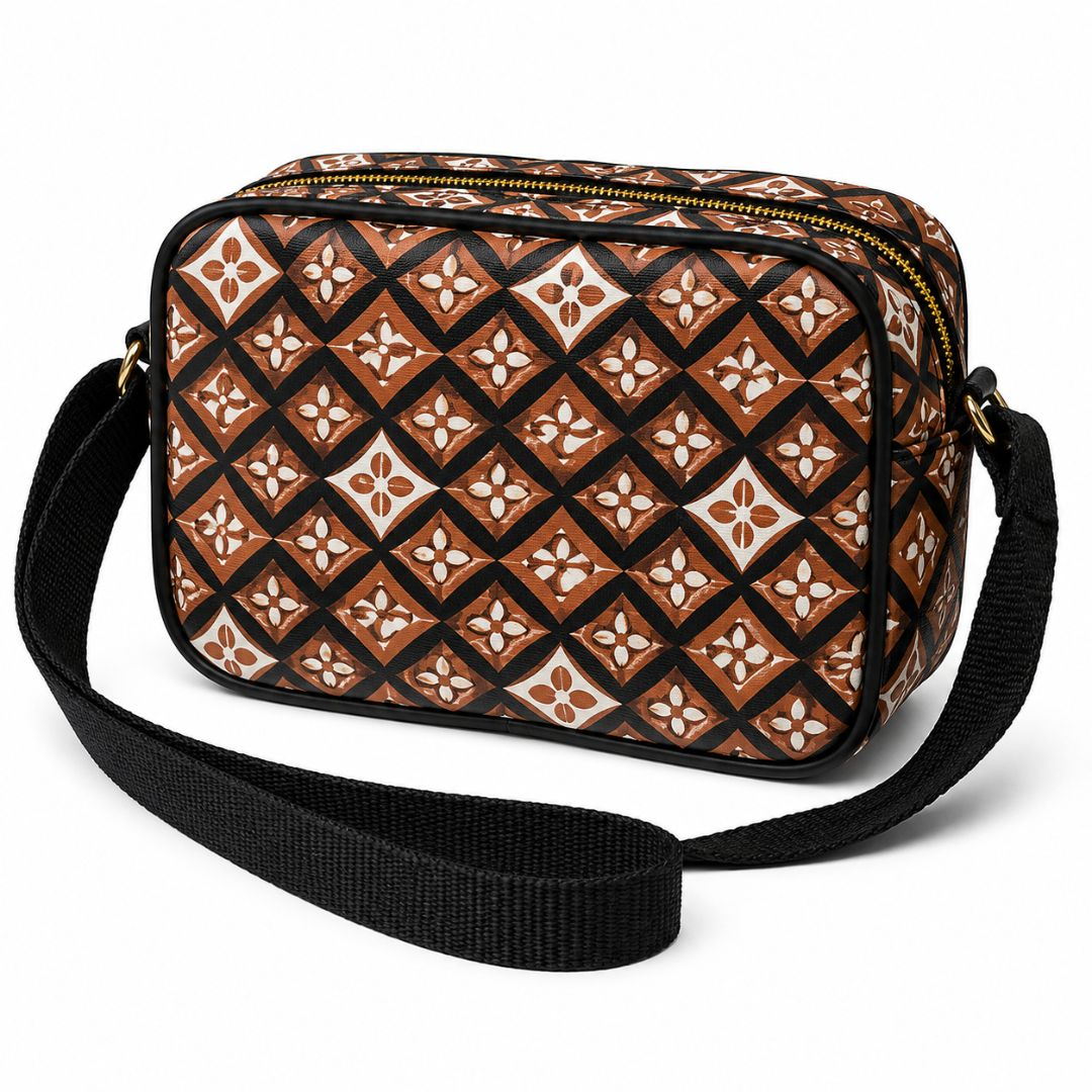 Patterned Crossbody Bag with Adjustable Strap