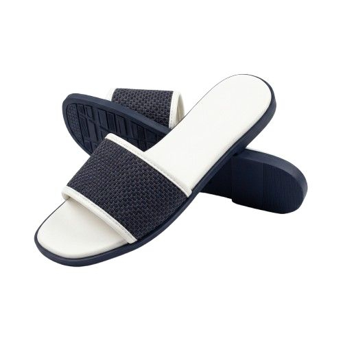 Woven Strap Slip On Slide Sandals
