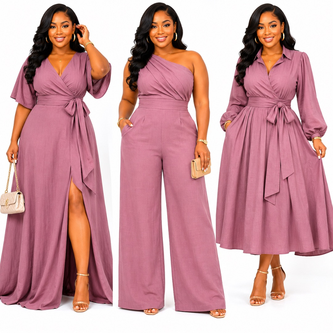 Dusty Rose Plain Jonkoso Fabric Material