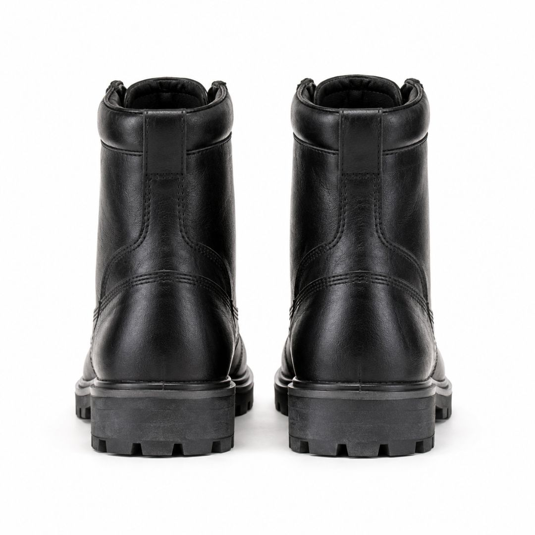 Mens Black Leather Work Boot