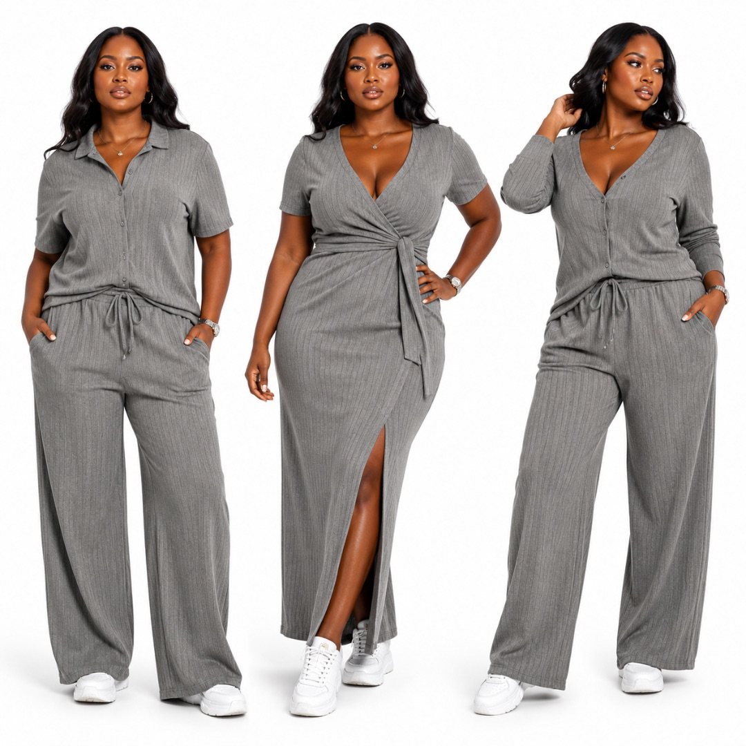 Luxury Grey Textured Stripe Suiting Fabric