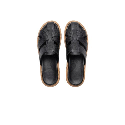 Textured Multi Strap Casual Fisherman Sandals