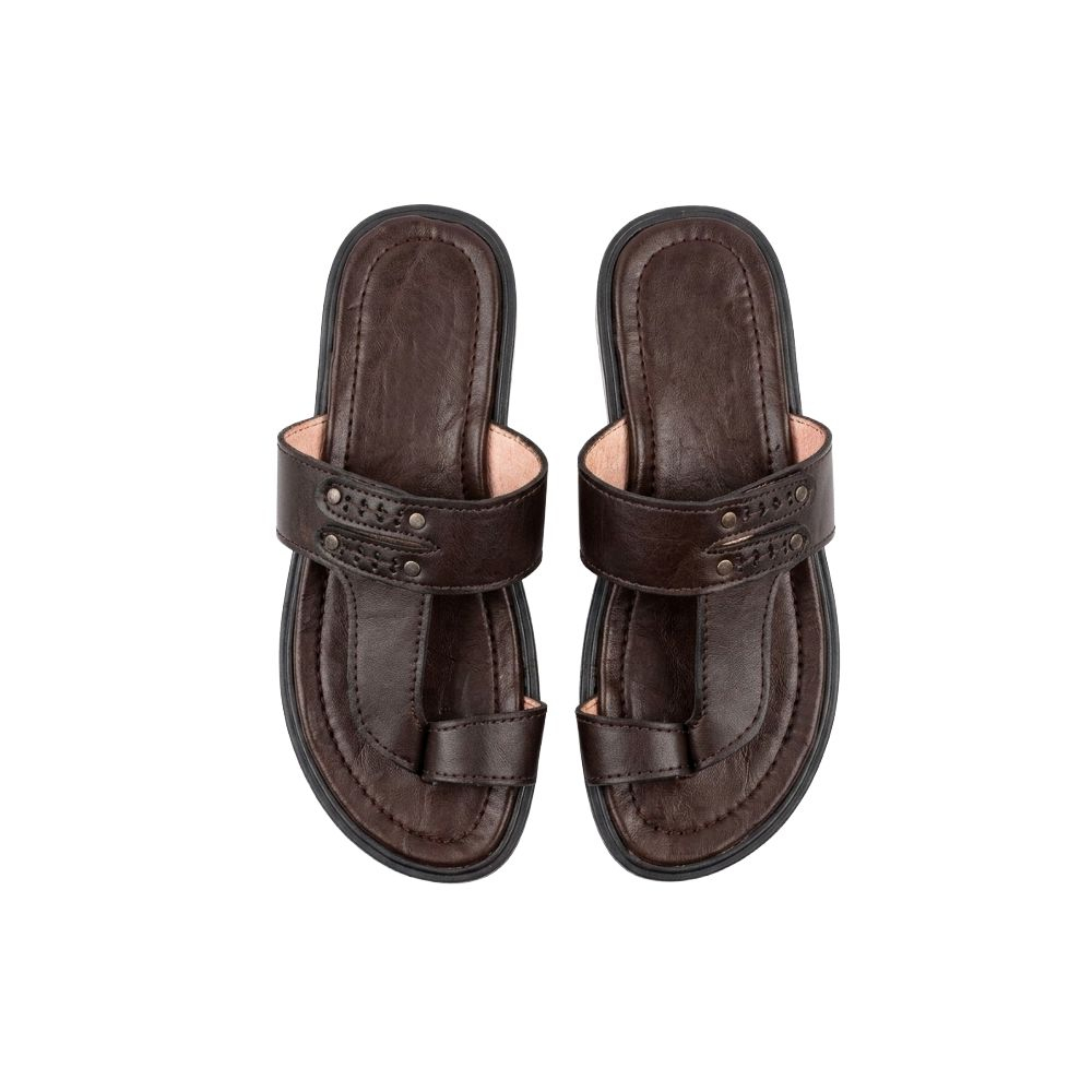 Brown Leather Strap Sandals