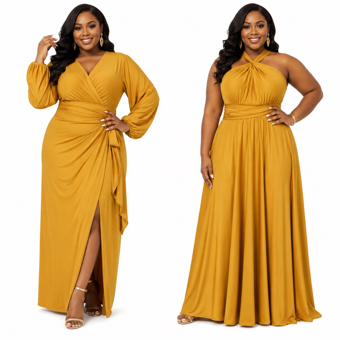 Luxury Mustard Gold Plain Crepe Fabric