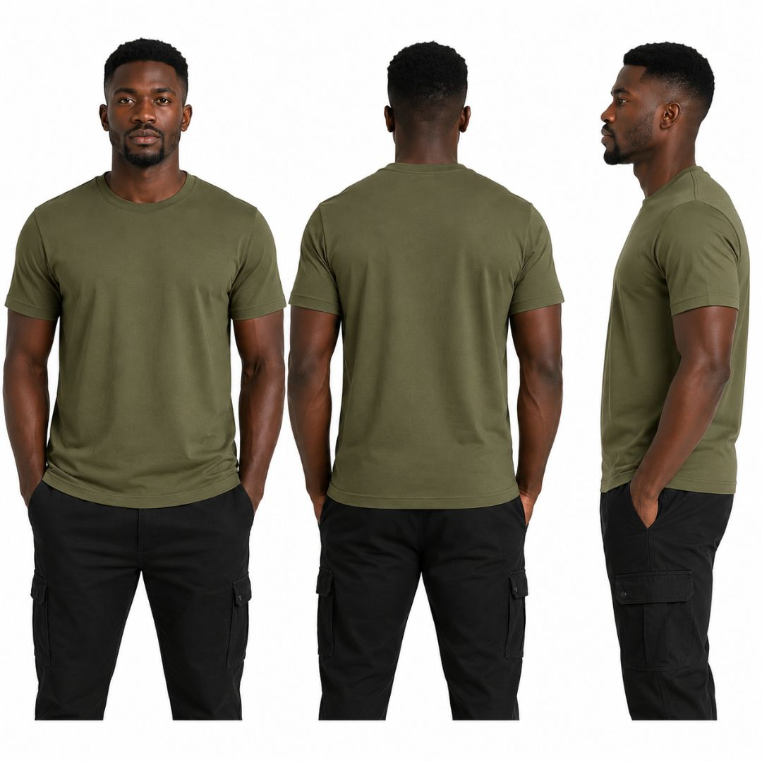 Unisex Classic Round Neck Short Sleeve T Shirt