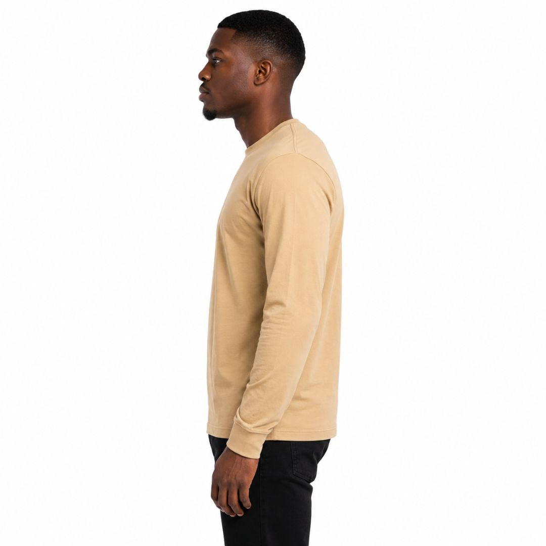 Unisex Long Sleeve Round Neck T Shirt
