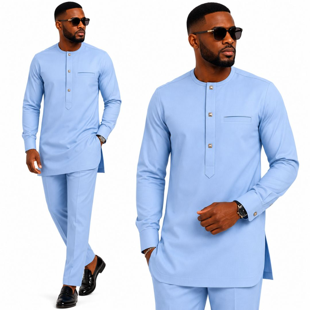 Premium Sky Blue Plain Fabric