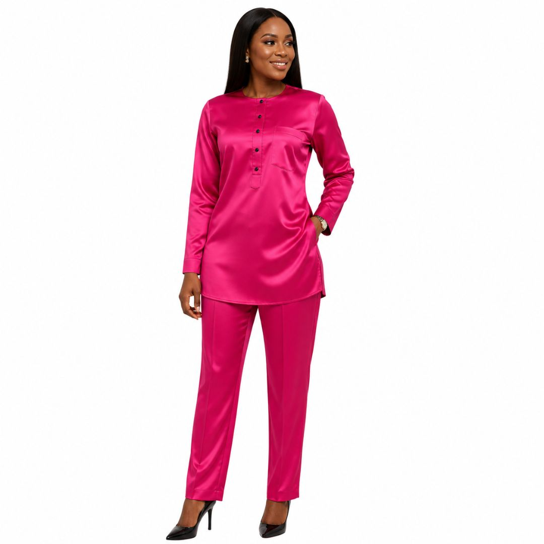 Hot Pink Satin Fabric Material