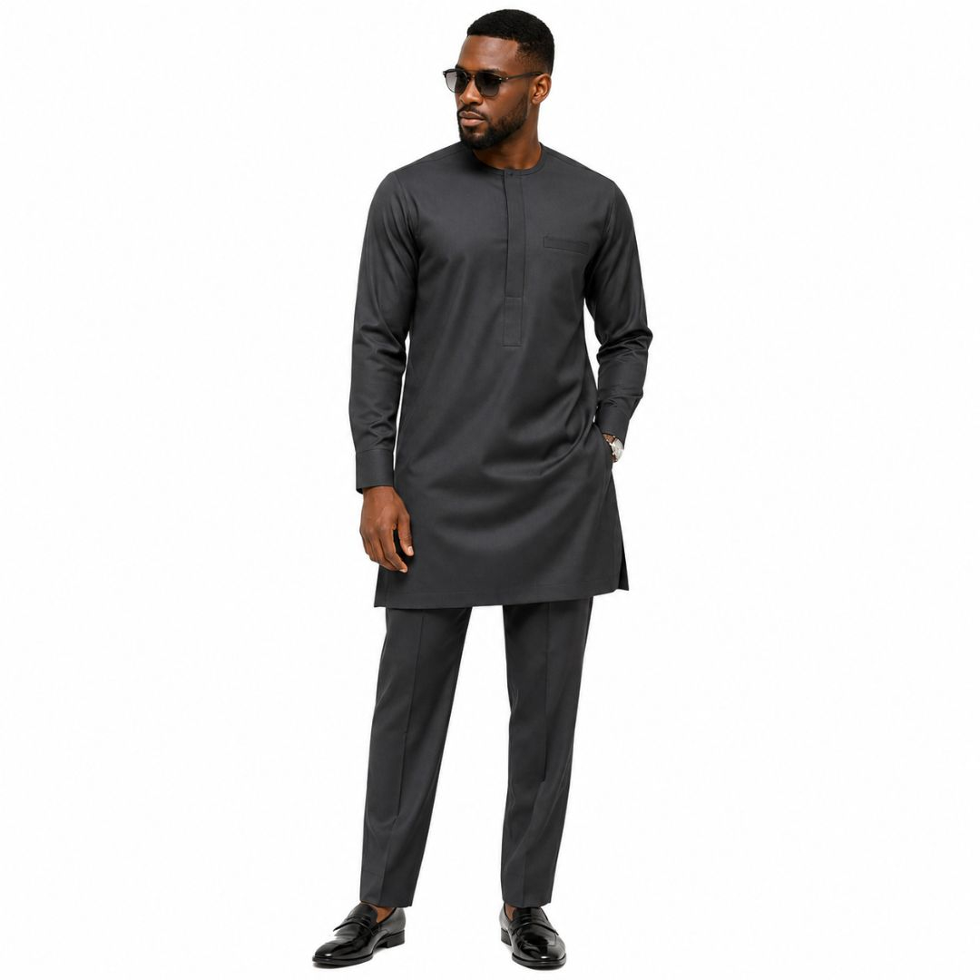 Premium Dark Charcoal Fabric Material