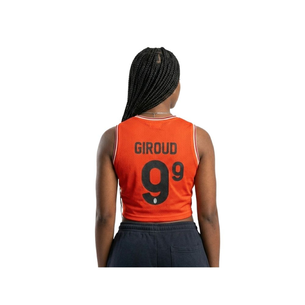 Premium Orange Mesh Basketball Jersey with Custom Text and Number